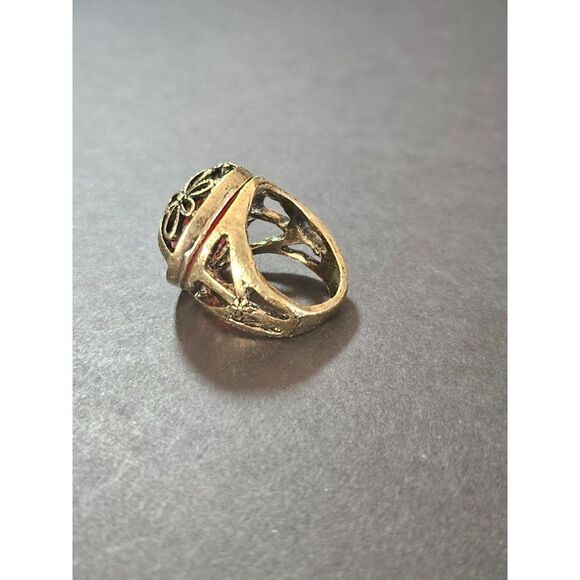 Gold tone Love, peace and harmony ring - Picture 7 of 10